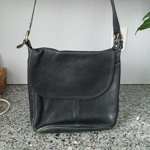 Leather large crossbow COACH